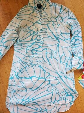 (nwt) Natori Thin Cotton Caftan - Abstract Butterfly